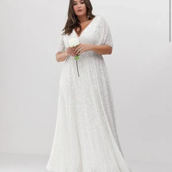 raw silk wedding dress A Line Simple Minimalist Wedding Dress Drop Waist Satin Gown for Women US20W / White